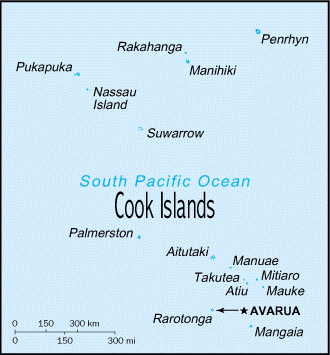 Map of Cook Islands